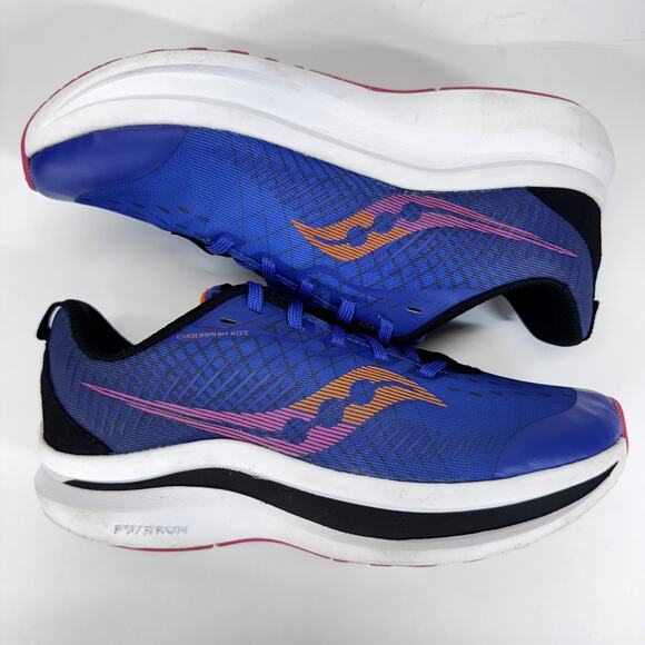 Saucony Big Kids Endorphin KDZ Sneaker 3.5 Blue Lightweight Breathable Running - Picture 7 of 11